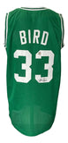 Larry Bird Signed Custom Green Pro-Style Basketball Jersey Bird+JSA ITP