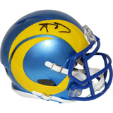 Aaron Donald Autographed/Signed Los Angeles Rams Mini Helmet Beckett 43851