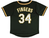 Rollie Fingers Authentic Signed Green Pro Style Jersey Autographed BAS Witnessed