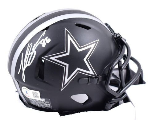 Luke Schoonmaker Signed Cowboys Eclipse Speed Mini Helmet- Beckett W Holo *White