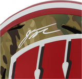 Jonathan Taylor Wisconsin Badgers Signed Riddell Camo Alternate Replica Helmet