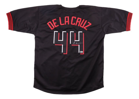 Elly De La Cruz Cincinnati Signed Black Baseball Jersey BAS