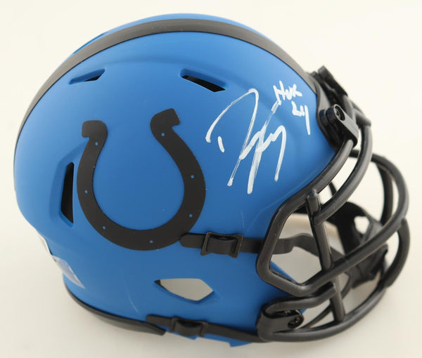 Dwight Freeney Signed Indianapolis Colts Rave Mini Helmet (Beckett) 7xPro Bowl