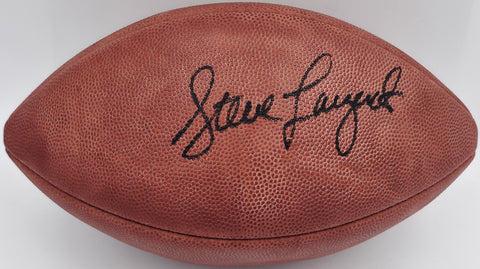 Steve Largent Autographed NFL Leather Football Seahawks (Flat) MCS Holo #87150