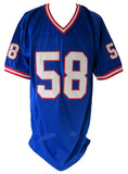 Carl Banks New York Giants Autographed Blue Custom Jersey JSA XHC43