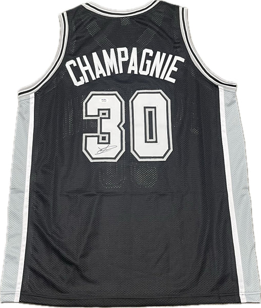 Julian Champagnie Signed Jersey PSA San Antonio Spurs Autographed