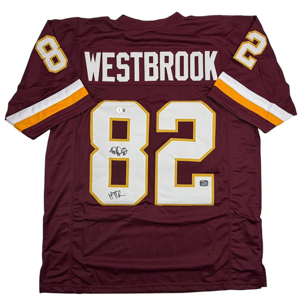 Autographed/Signed Michael Westbrook Washington Maroon Jersey JSA COA