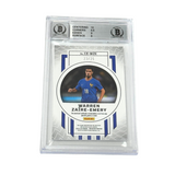 Warren Zaire-Emery Signed 2023 Panini Obsidian Cutting Edge Red /25 - BGS 9