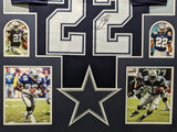FRAMED DALLAS COWBOYS EMMITT SMITH AUTOGRAPHED SIGNED JERSEY JSA COA