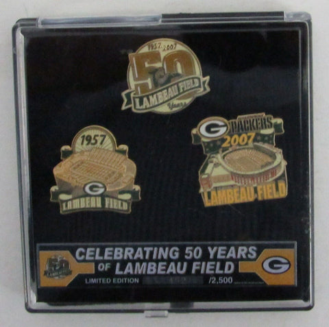Set of 3 GB Packers Lambeau Field 2007 Limited Edition Pins