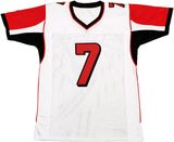 ATLANTA FALCONS MICHAEL VICK AUTOGRAPHED WHITE JERSEY BECKETT BAS WITNESS 230183