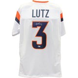 Wil Lutz Autographed Pro Style Sz XL White Jersey Beckett Witness 55156