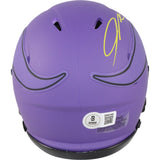 Jordan Addison Autographed Minnesota Vikings Mini Helmet Rave Beckett 50965