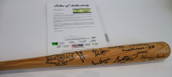 8x Signed (N. Ryan, T. Seaver, S. Carlton, P. Niekro, et al Bat PSA/DNA LOA