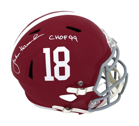 John Hannah Signed Alabama Riddell Full Size Speed Rep Helmet w/CHOF'99 (SS COA)