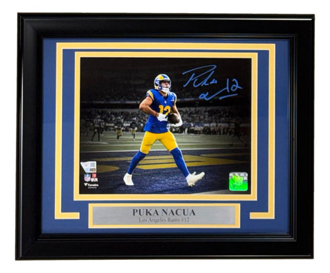 Puka Nacua Signed Framed 8x10 Los Angeles Rams Spotlight Photo Fanatics