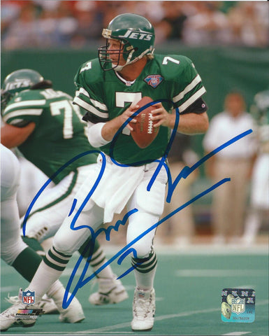 New York Jets BOOMER ESIASON Signed 8X10 Photo #1 AUTO - 1988 NFL MVP - 4 x PB