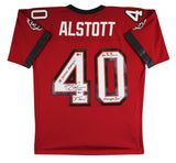 Buccaneers Mike Alstott "4x Insc" Authentic Signed Red M&N TB Jersey BAS Witness