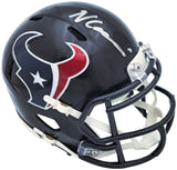 Nico Collins Signed Houston Texans Blue Speed Mini Helmet Beckett Wit