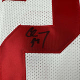 Autographed/Signed Christian McCaffrey San Francisco White Jersey JSA COA