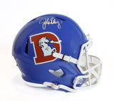 John Elway Autographed Denver Broncos Replica "D" Logo Helmet Beckett COA