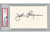 Johnny Robinson Autographed/Signed Kansas City Chiefs Index Card Slab PSA 54912