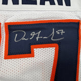 Autographed/Signed Dre Greenlaw Denver White Pro Cut Football Jersey Beckett COA