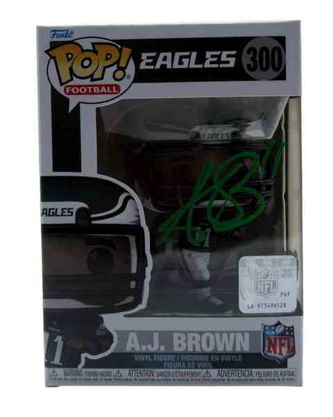 A.J. Brown Autographed Funko #300 Philadelphia Eagles Beckett Witness 200091
