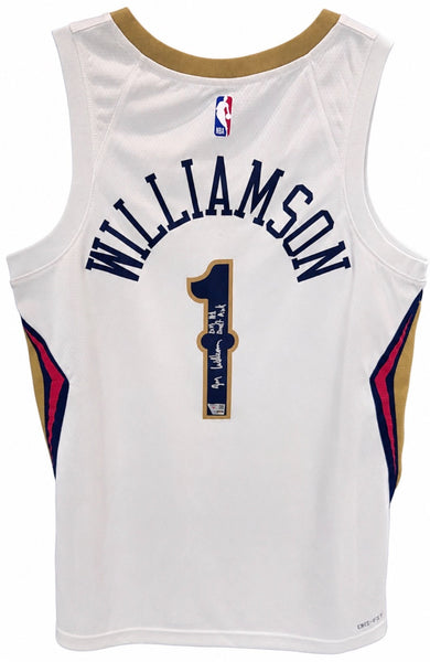 Zion Williamson Signed Nike Jersey 2019 #1 Draft Pick Auto Fanatics COA Pelicans