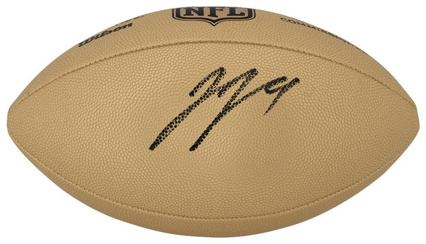 J.J. (JJ) McCarthy Signed Wilson Duke Gold NFL Replica Football - (BECKETT COA)