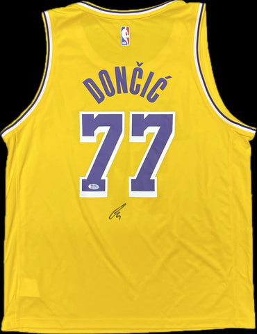 Luka Doncic Signed Jersey PSA Los Angeles Lakers Autographed