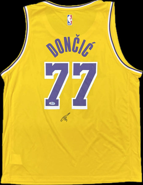 Luka Doncic Signed Jersey PSA Los Angeles Lakers Autographed