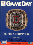 Billy Thompson Signed Broncos 11/1/87 Gameday Magazine Beckett 454593