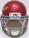 MARIO WILLIAMS AUTOGRAPHED USC RED SPEED MINI HELMET BECKETT WITNESS 207237