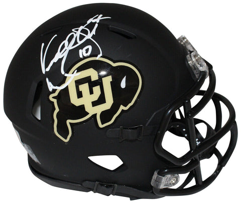 Kordell Stewart Signed Colorado Buffaloes Black Mini Helmet Beckett 40611