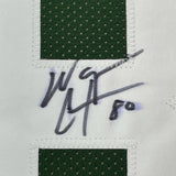 Framed Autographed/Signed Wayne Chrebet 35x39 New York Green Jersey JSA COA