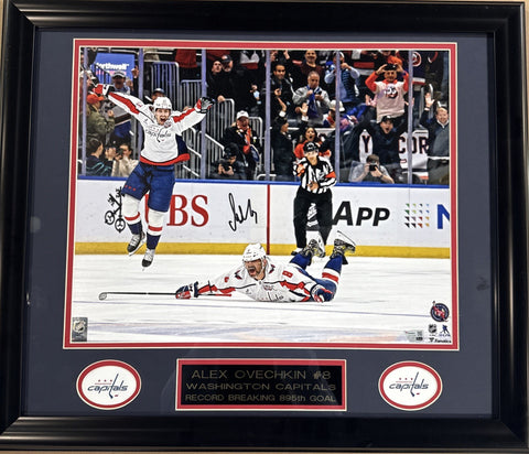 ALEXANDER OVECHKIN SIGNED 16x20 Framed CAPITALS Record #895 Goal Auto FANATICS
