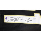 Deion Sanders Autographed College Style Black Stat Jersey Prime BAS 42779