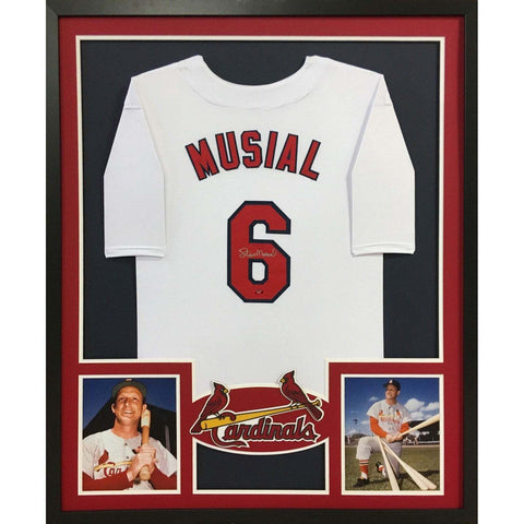 Stan Musial Autographed Signed Framed St. Louis Cardinals Jersey MUSIAL COA