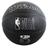 Lakers Magic Johnson Signed Black Wilson Logo Basketball W/ Case BAS Witnessed