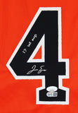 George Springer "17 WS MVP" Authentic Signed Orange Pro Style Jersey JSA