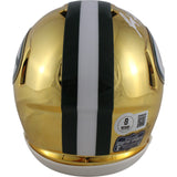 Brett Favre Autographed Green Bay Packers Chrome Mini Helmet Beckett 49220