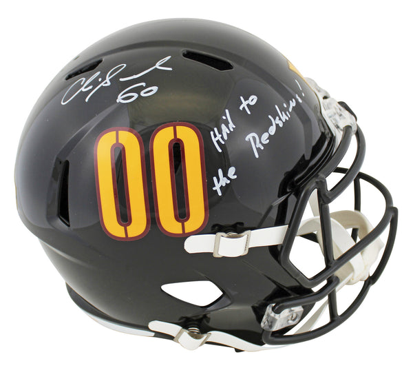 Commanders Chris Samuels Signed 2022 On-Field Full Size Speed Rep Helmet BAS Wit