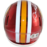 Darrell Green Autographed Washington Redskins Mini Helmet Chrome Beckett 51869