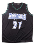 Kevin Garnett Minnesota Signed Black Basketball Jersey JSA QR