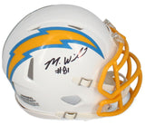 Mike Williams Autographed Los Angeles Chargers Speed Mini Helmet Beckett