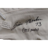 Simon Fletcher Signed Game Used Wilson 36 White Pants Beckett 45075