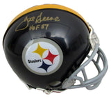 Joe Greene HOF Signed/Inscribed Black Mini Football Helmet Steelers JSA 198651