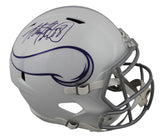 Vikings Adrian Peterson Signed 2024 Alt Full Size Speed Rep Helmet W/ Case BAS W