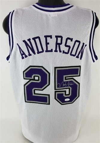 Nick Anderson Signed Sacramento Kings Jersey (JSA COA) 1989 1st Rnd NBA Draft Pk